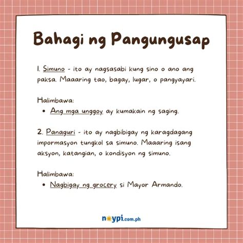sample ng pangungusap|PANGUNGUSAP: Mga Halimbawa, Bahagi, Kayarian, Ayos, Uri, .
